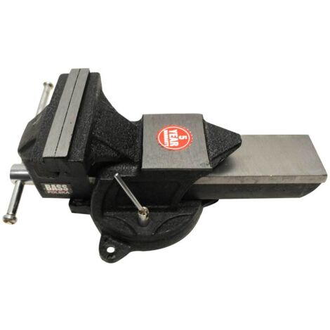 Morsa per metalmeccanici, girevole, con incudine, 6"", acciaio