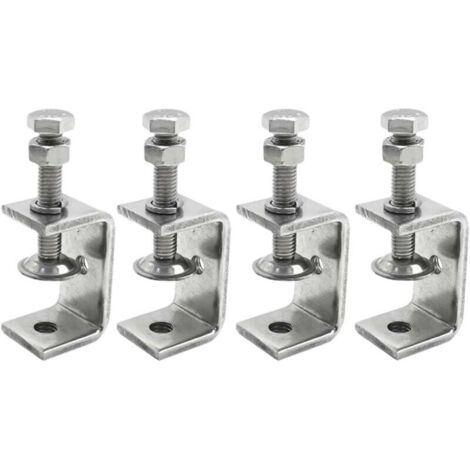 Morsetti a C da 30 mm, 4 pezzi, in acciaio inossidabile 304, intervallo di serraggio regolabile da 0 a 25 mm per saldatura, carpenteria, assemblaggio domestico e falegnameria