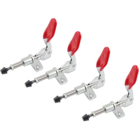 Morsetti a ginocchiera, confezione da 4, utensile manuale push-pull, morsetto a ginocchiera, utensile manuale, morsetto manuale a sgancio rapido, ginocchiera orizzontale, barra a sgancio rapido (45 kg