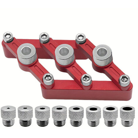 Morsetti autocentranti per tenoni (3-10 mm) per la lavorazione del legno, punte da trapano 3 in 1 e localizzatori per fori dritti a 90 gradi con 11 punte da trapano, adatti per la realizzazione di mob