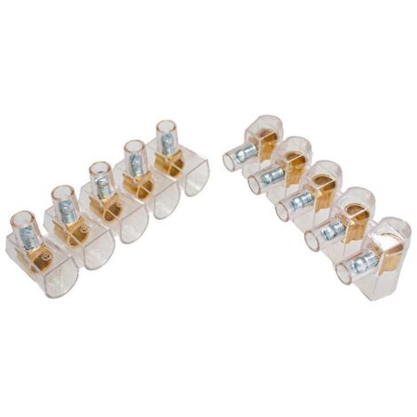 Morsetti Unipolari 2 Stecche da 5 Pezzi Sezione 10 mm²