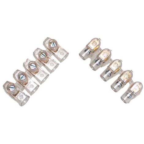Morsetti Unipolari 2 Stecche da 5 Pezzi Sezione 2.5 mm²