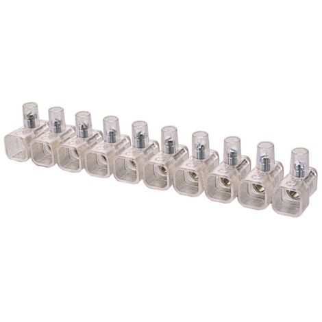 MORSETTI UNIPOLARI ISOLATI 10PZ D6MM SEZ.6 TRASPARENTE