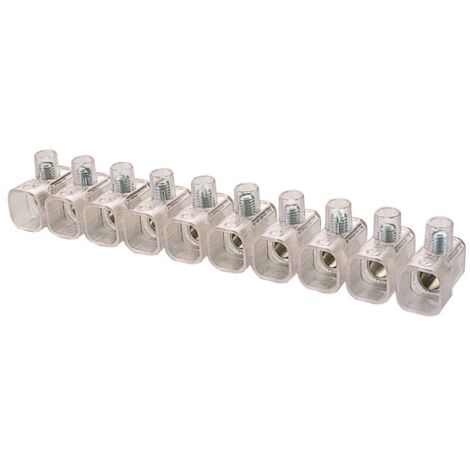 MORSETTI UNIPOLARI ISOLATI 10PZ D8MM SEZ.10 TRASPARENTE