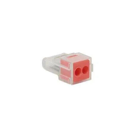 Morsettiera automatica a 2 fori da 1,5 a 2,5 mm² rosso 8 pezzi