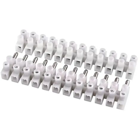 Morsettiera bianc 24 poli 3A - 4 mm2 mas-fem 380V stecca10pz