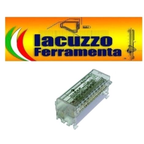 Morsettiera bipolare cabur 125a 15 fori filo elettrico cavo unipolare fino 35 mm