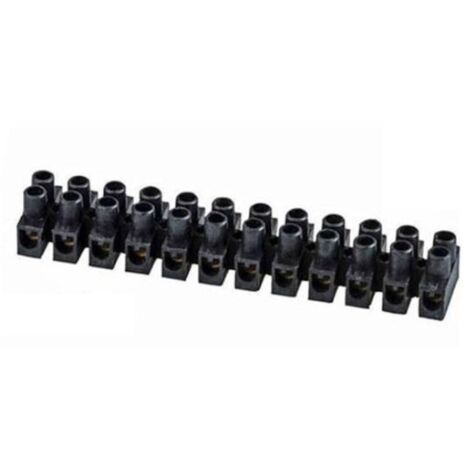 Morsettiera mammut, 4mm², 12 poli, 380V 32A, nero - Wimex 6030630