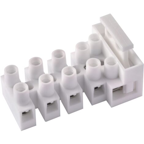 Morsettiera mammut, con portafusibile 5x20mm, 2,5mm², 5 poli, 300V 6,3A, bianco - Wimex 6030182