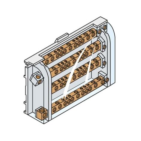 Morsettiera Modulare 160A 4 Poli Per Quadro Di Distribuzione W 400 x H 1400 x D 300 Mm IP20