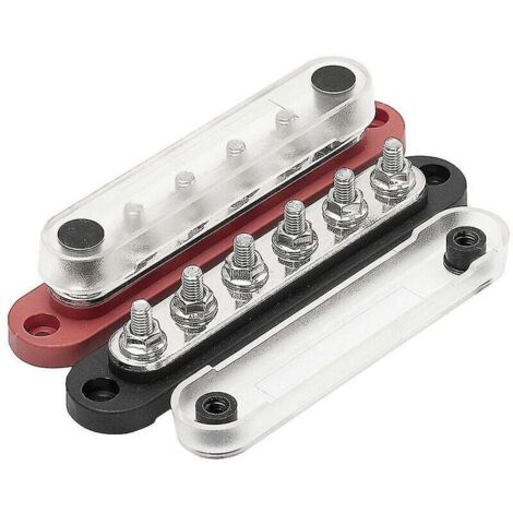 Morsettiera per auto Barra di distribuzione negativa Blocco di distribuzione dell'alimentazione 12 V M6 Terminale bus per auto