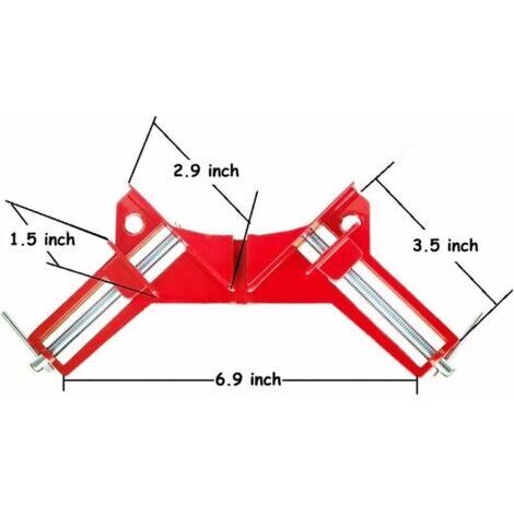Morsetto ad angolo retto a 90 gradi, set di 4 morse per legno ad angolo regolabile, morsetto ad angolo rosso per cuneo per cornici multiple, lavorazione del legno e saldatura