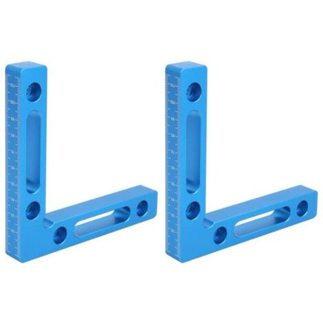 Morsetto ad angolo retto blu resistente, localizzatore ad angolo retto, legno ad alta durezza e resistente alla corrosione, set da 2 pezzi per uso domestico