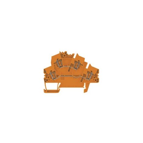 Morsetto componibile a due piani, Molla autobloccante, 2.5 mm², 800 V, 24 A, arancione