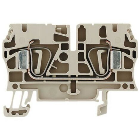 Morsetto Componibile passante 4MMQ 32A con molla, beige scuro
