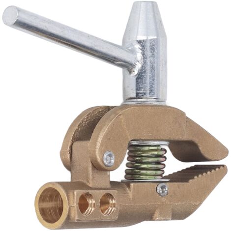 Morsetto di messa a terra per saldatura in ottone, morsetto di messa a terra per saldatura 800A Morsetto di messa a terra per saldatura professionale con manicotto in gomma da 32 mm