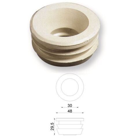 Morsetto gomma bianca per vasi foro mm.48, canotti mm.30 194100GB