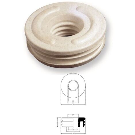 Morsetto gomma bianca per vasi foro mm.67, canotti mm.30 185400GB