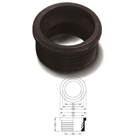 Morsetto gomma nera per curve tecniche mm.50, canotti mm.40 207800GN