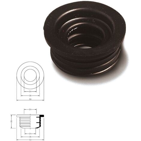 Morsetto in gomma nera per curve tecniche d.46 tubi mm. 25-32 220300GN