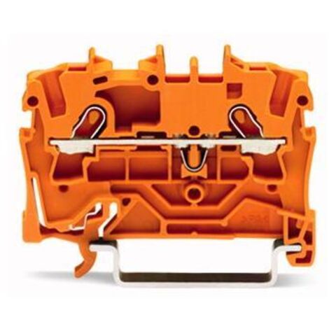 Morsetto Passante 2 Poli Arancione Wago 2001-1202, 1.5 mm²