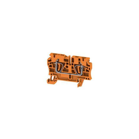 Morsetto passante, Molla autobloccante, 4 mm², 800 V, 32 A, arancione