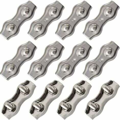 Sourcingmap, 5 Morsetti Per Cavo In Acciaio Inox 304, Per Fune Da