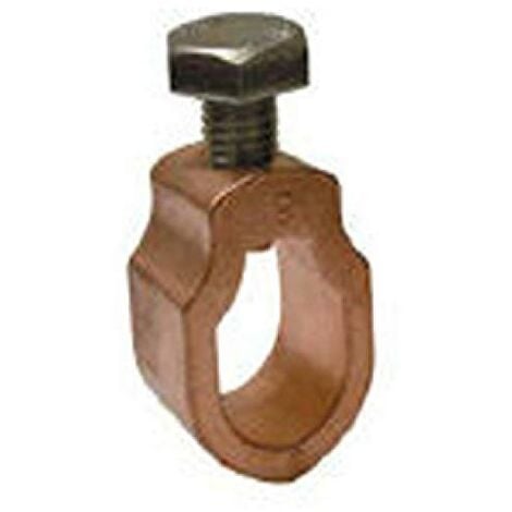 Morsetto per dispersori tondi diametro 18 mm ramato sem s126