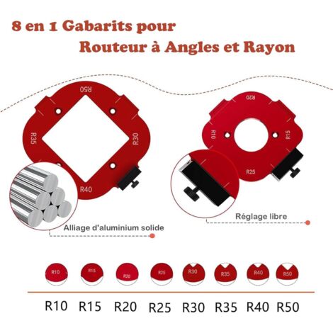 Morsetto per frantumazione in lega di alluminio, utensile ausiliario per taglio ad arco, morsetto angolare per frantumazione, morsetto giroscopico con utensile scanalato (R10 - R50)