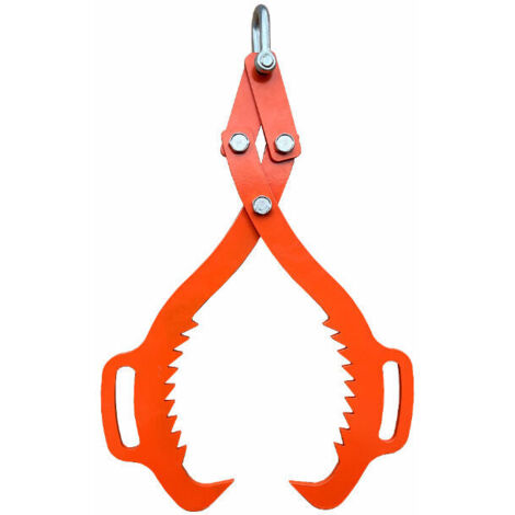 Morsetto per sollevamento tronchi, gancio di presa per carichi pesanti, pinza per tronchi, disboscamento, sollevamento legname, gancio antiscivolo, 53 cm