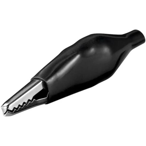 morsetto pinzetta a coccodrillo senza vite 48 mm nero 2 pezzi