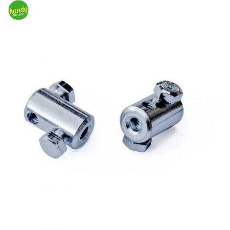 Morsetto serracavi 4,5 mm. in ferro zincato 2 viti laterali 4 pz.