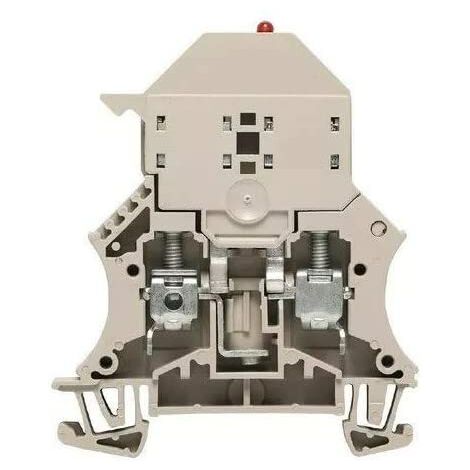 Morsetto Terminale Fusibile, Vite, 2 Poli, 36V, 6.3A, 0.52, 10mm², Beige scuro