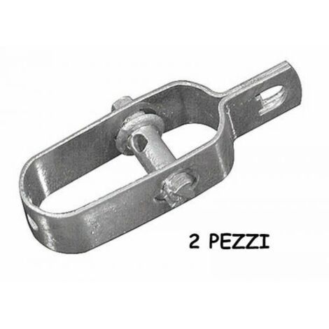 MORSETTO TIRAFILO TENDIFILO ZINCATO TIRA TENDI FILO RETE MM 100 2 PZ (12368/2)