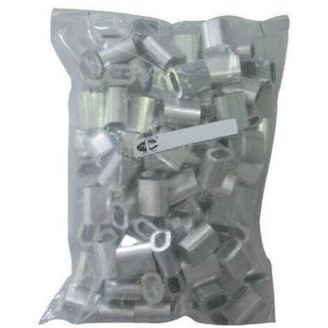 MORSETTO X FILO NYOFIL WORKIT - ALLUMINIO MM 5 - 100 pezzi