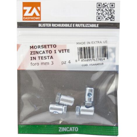 MORSETTO ZINCATO DOPPIA VITE IN TESTA SELF MM 3,0 CFPZ 4 8056095637852  FERRAMENTA GENERICA