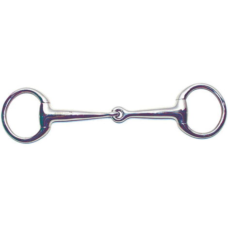 Morso a oliva snodato in acciaio inox pieno con anelli 17 mm