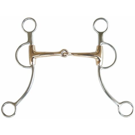 Morso Brad Ren’s in acciaio inox snodato con imboccatura in rame - Argento