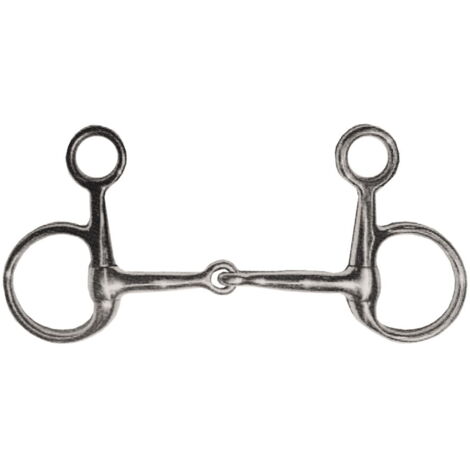 Morso inglese snodato boucher in acciaio inox: 11,5 cm, Silver