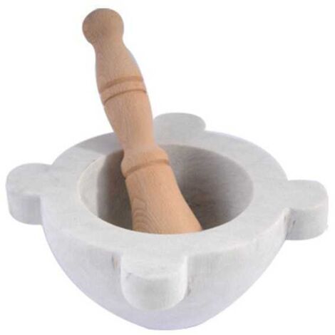 Mortaio Marmo con Pestello Legno 7