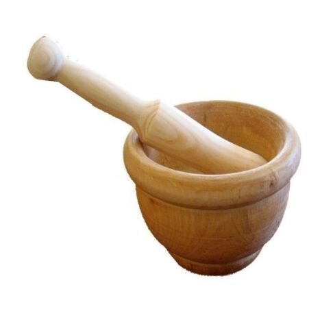 Mortero Cocina Con Mano 14Cm Madera Darman