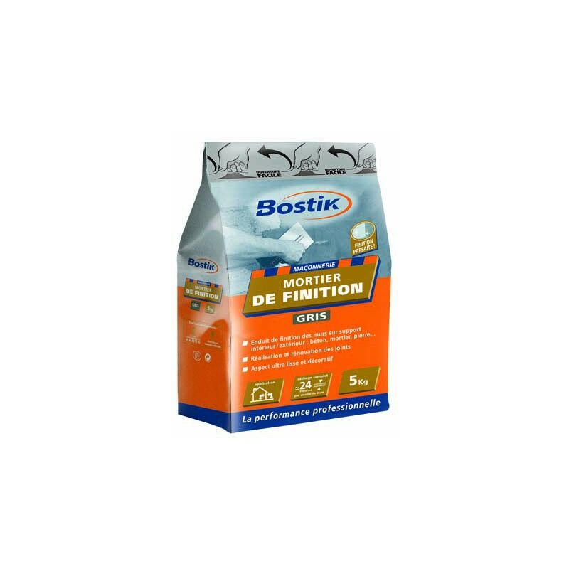 

Mortero de acabado gris: bolsa de 5 kg