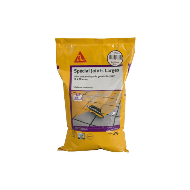 

Sika - Mortero para juntas de azulejos y baldosas grandes de 2 a 20 mm de ancho CG2W Ceram Junta grande - Gris - 4kg