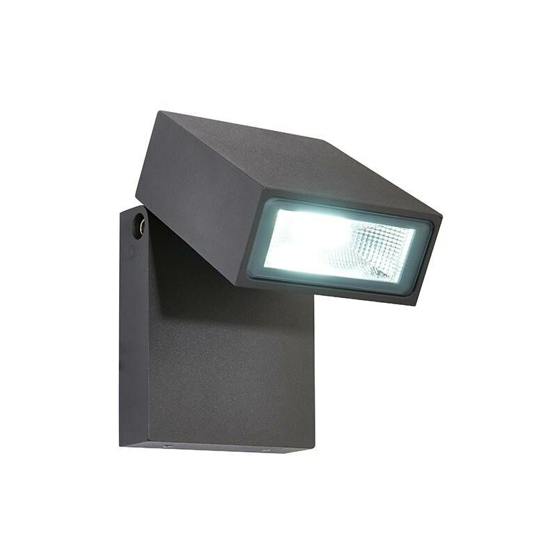 Saxby Morti - Integrated LED 1 Light Outdoor Wall Light Textured Dark Matt Anthracite, Glass IP44
