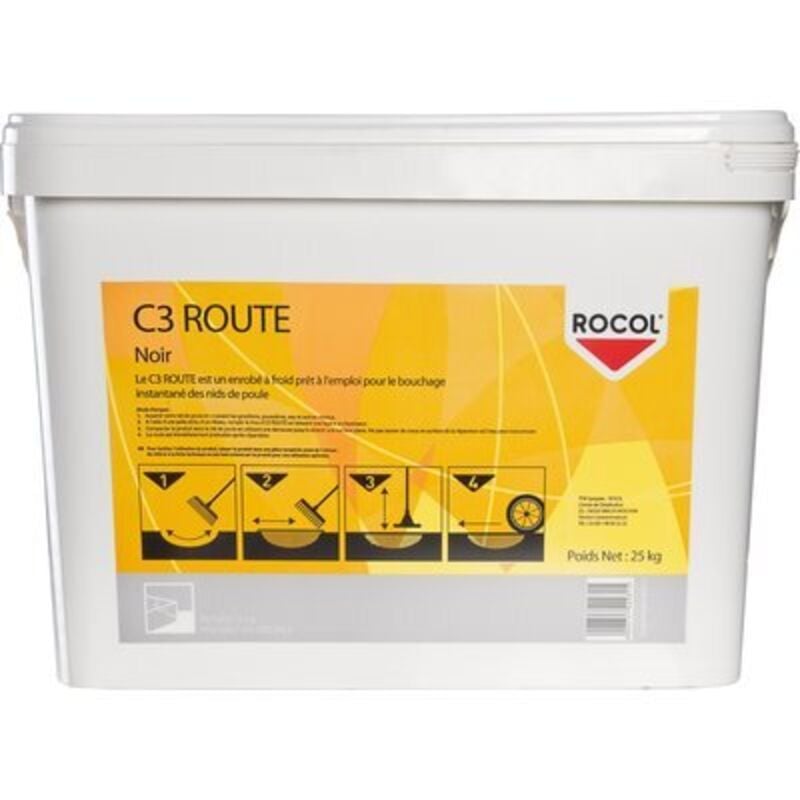Rocol - Enrobé C3 route bitumeux seau de 25 kg