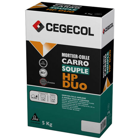 Mortier-colle CEGECOL Carrosouple HP DUO - Gris - 5kg - 619819