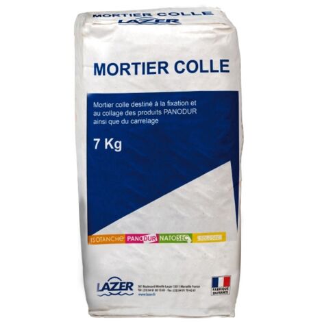 Mortier-colle gris pour fixation et carrelage Panodur - Sac de 7 kg - Lazer 290369