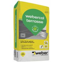 Mortier- colle pour carrelage (C2E) WEBER COL TERASSE - Sac de 25 Kg - BEIGE