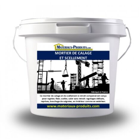 Matpro – Mortier de calage et scellement 6 Kg gris – Pour fixation d’éléments statiques – Ragréage jusqu’à 35 mm – Excellente adhérence béton et acier