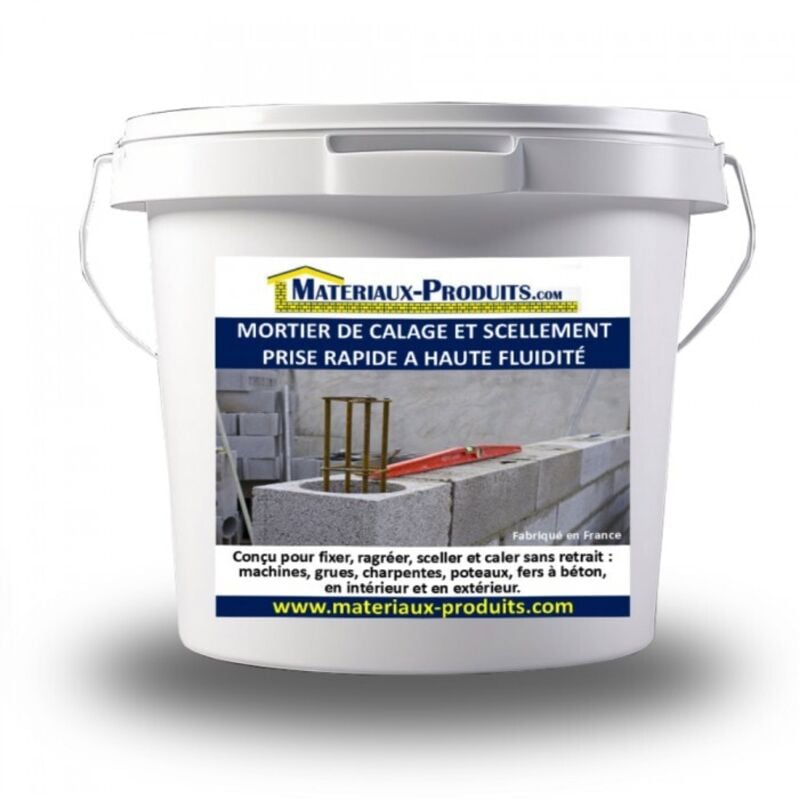 Mortier de calage et scellement prise rapide à haute fluidité - 6 Kg Gris Matpro